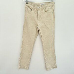 cropped pants women Size 5 Beige Stretch